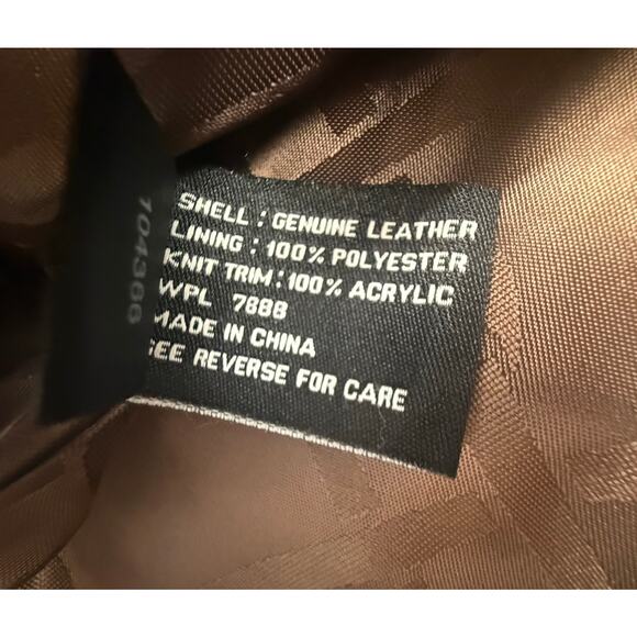 Jones New York Genuine Leather Jacket Women L Camel Tan Zip Moto Bomber Coat - Picture 5 of 10